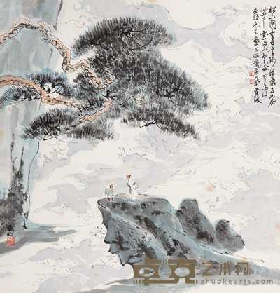 亚明 唐人诗意 镜心 67×63cm